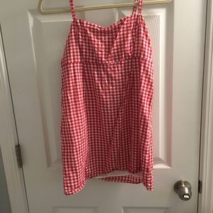 Urban Outfitters Red Checkered Mini Dress